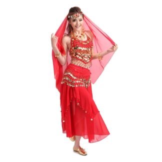 belly-dance-oriental-gynaikeia-stoli-oriental-belly-dance-kokkini