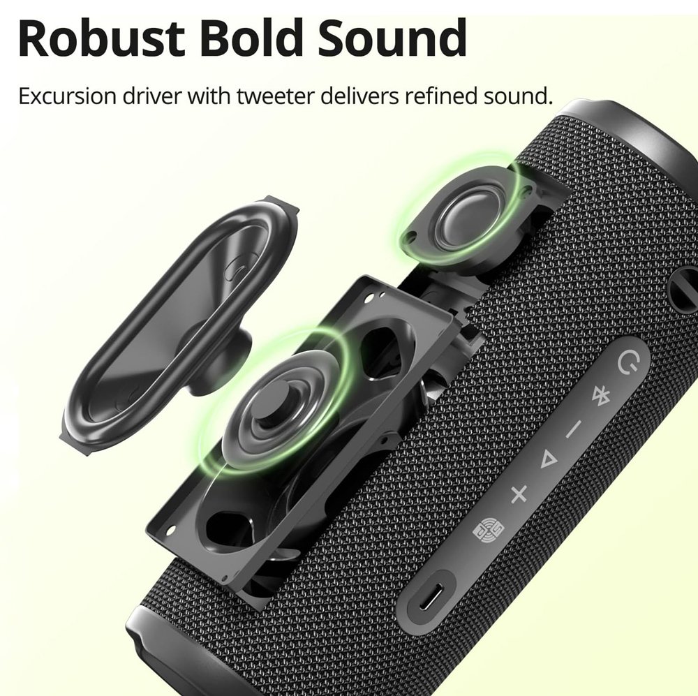 TRONSMART φορητό ηχείο Mirtune C3 Plus, 30W, Bluetooth, 5200mAh, IPX7, μαύρο - Image 4