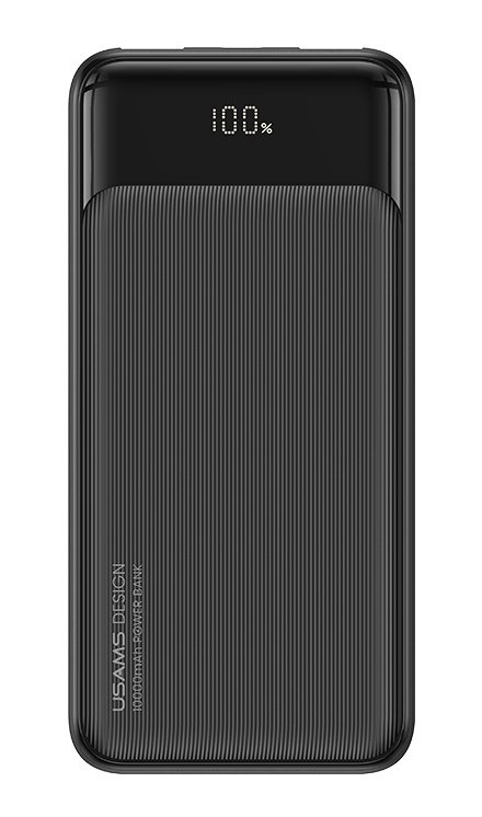 USAMS power bank US-CD198, 3x θύρες εξόδου, 10000mAh, 10W, μαύρο
