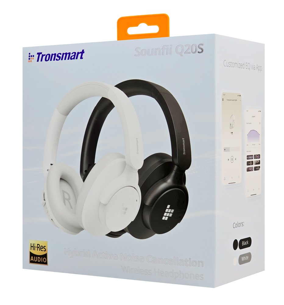 TRONSMART headphones Sounfii Q20S, ασύρματα & ενσύρματα, Hybrid ANC, Φ40mm, 500mAh, μαύρα - Image 10