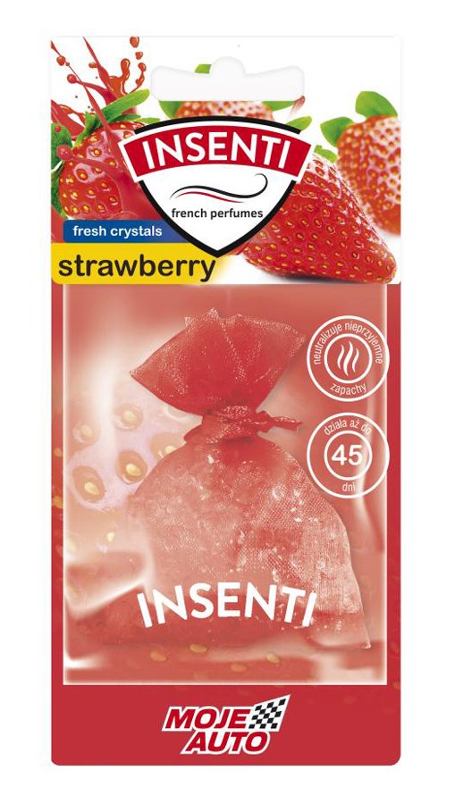 MOJE AUTO κρεμαστό αρωματικό αυτοκινήτου 15-004, φράουλα, crystals 20g