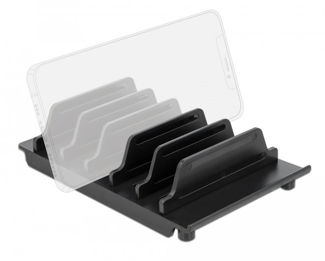 DELOCK βάση κινητών & tablet 18366, έως 6 συσκευές, μαύρη - Image 2