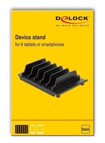 DELOCK βάση κινητών & tablet 18366, έως 6 συσκευές, μαύρη - Image 4