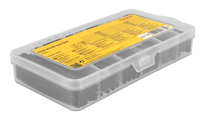 DELOCK σετ θερμοσυστελλόμενων μονωτικών 20735, 2:1, μαύρα, 196τμχ - Image 2