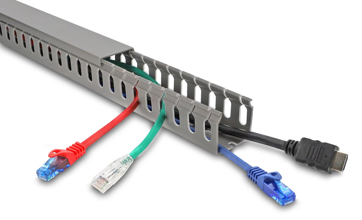 DELOCK cable management 22029, πλαστικό, 40x40mm, 1m, γκρι - Image 2
