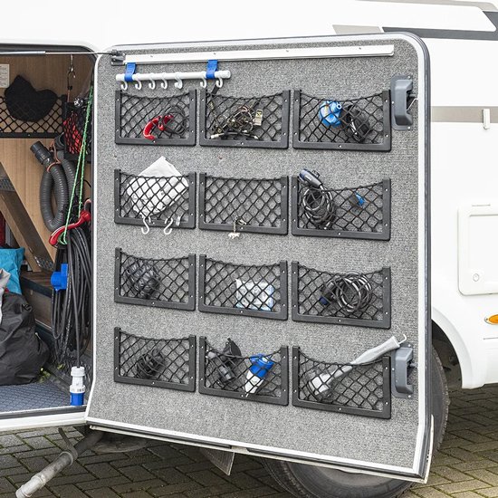 PROPLUS θήκη πορτμπαγκάζ αυτοκινήτου 230072, δίχτυ, 16.9x30.2cm, μαύρη - Image 4
