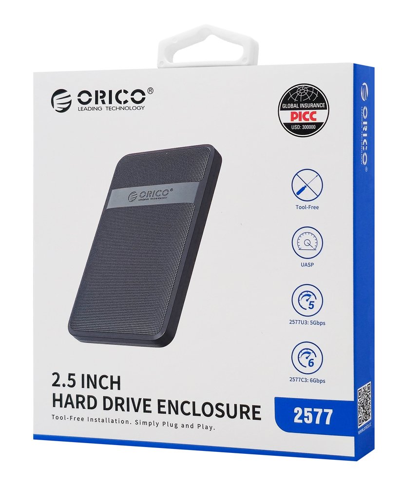 ORICO θήκη για 2.5" SATA HDD/SSD 2577C3-V1, 6Gbps, μαύρη - Image 10