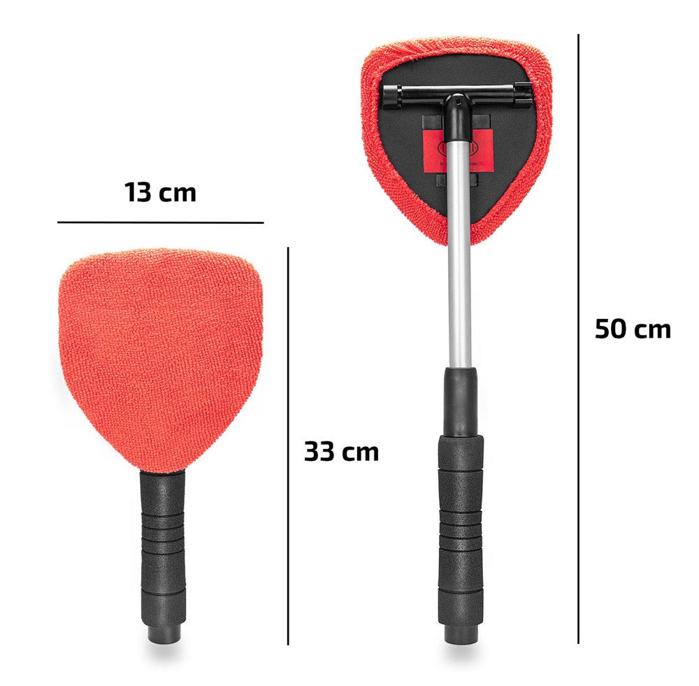 HEYNER βούρτσα με πανί μικροϊνών 407630, πτυσσόμενη έως 50cm, μαύρη/κόκκινη - Image 6