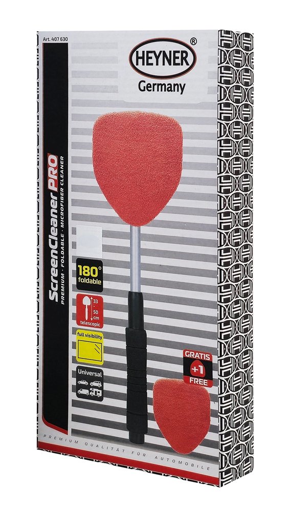 HEYNER βούρτσα με πανί μικροϊνών 407630, πτυσσόμενη έως 50cm, μαύρη/κόκκινη - Image 8