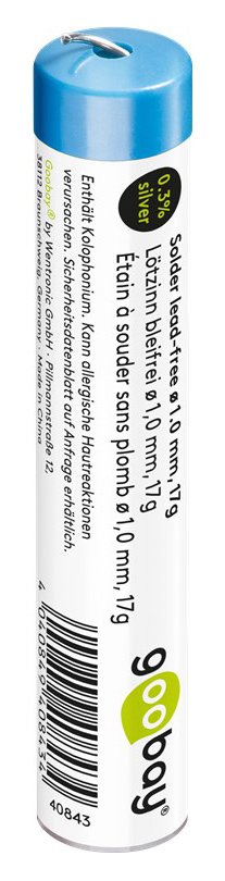 GOOBAY σύρμα συγκόλλησης 40843, Φ1mm, lead free, 17g