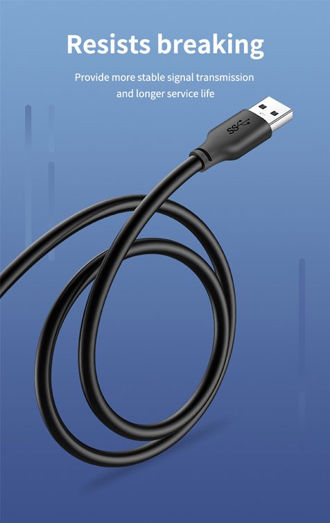 CABLETIME καλώδιο USB CT-AMAMN, 5 Gbps, 0.5m, μαύρο - Image 4
