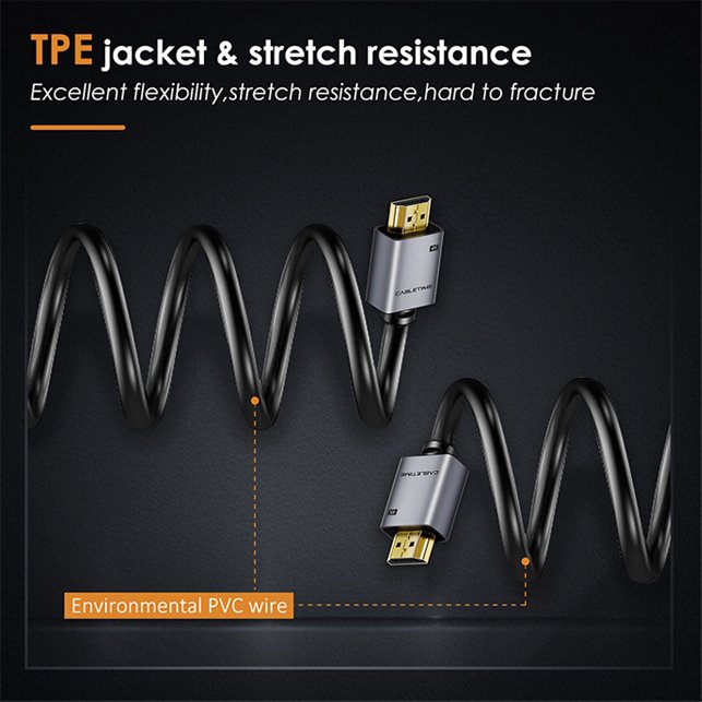 CABLETIME καλώδιο HDMI 2.0 CT-PHE2G, 4K/60Hz, 1m, μαύρο - Image 3