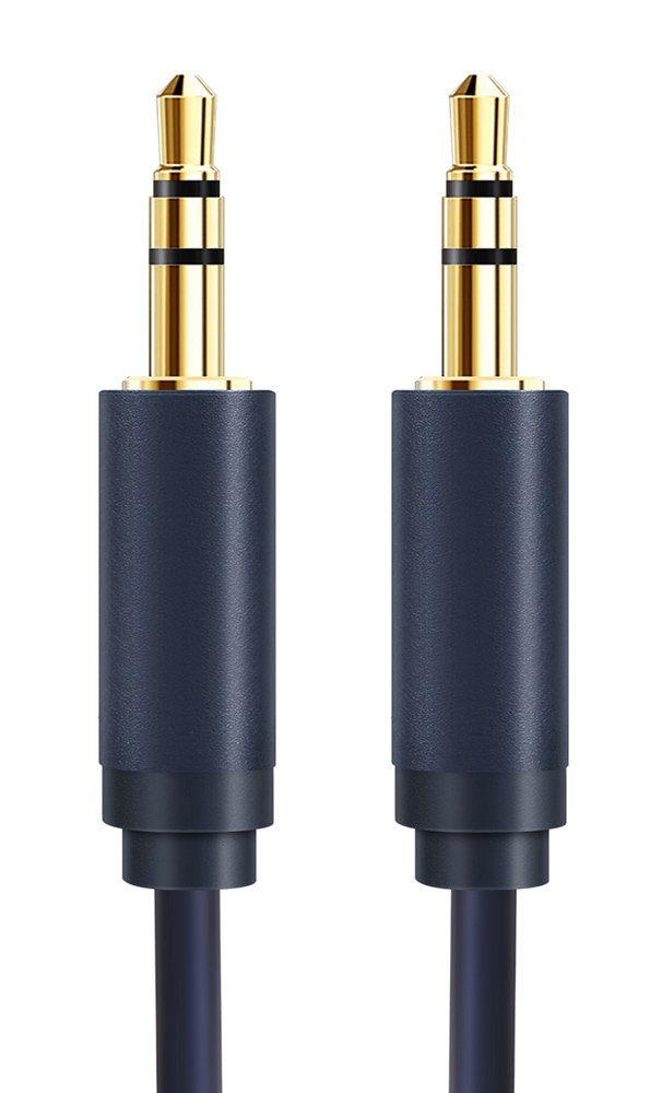 CABLETIME καλώδιο ήχου 3.5mm CT-AV301-H11G, gold plated, 1m, μπλε