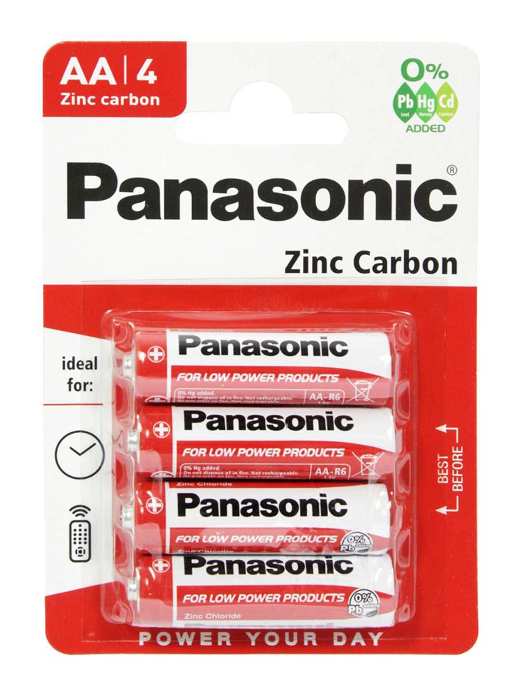 PANASONIC μπαταρίες Zinc Carbon, AA/LR6, 1.5V, 4τμχ