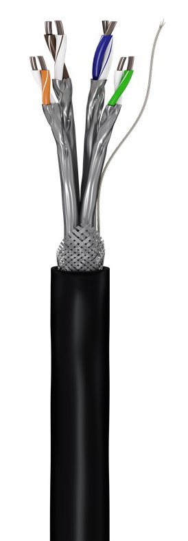 GOOBAY καλώδιο δικτύου 57197, CAT 6 S/FTP, CCA, έως 40m, 100m, μαύρο