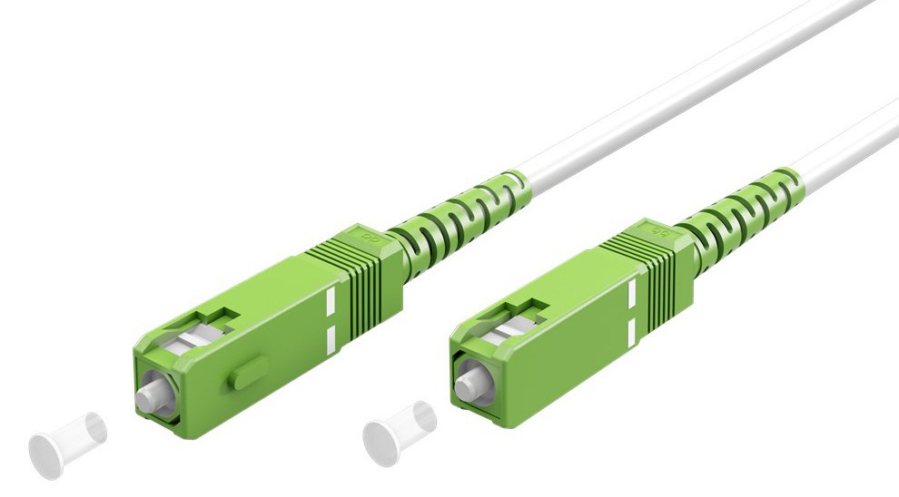GOOBAY καλώδιο οπτικής ίνας SC-APC 59593, Singlemode OS2, 0.5m, λευκό