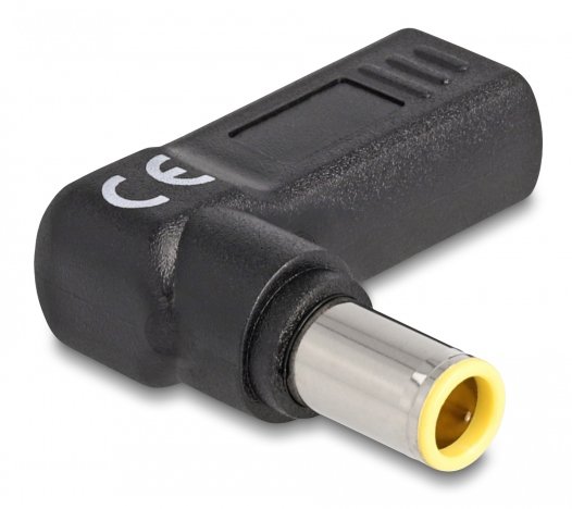 DELOCK αντάπτορας τροφοδοσίας 60012, USB-C σε IBM 7.9x5.5mm, 90°, μαύρος - Image 2