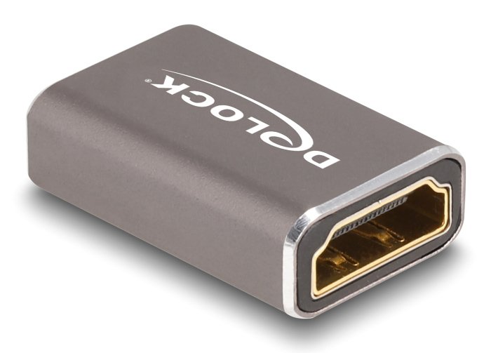 DELOCK αντάπτορας HDMI 60078 με Ethernet, 8K/60Hz, μεταλλικός, γκρι - Image 2
