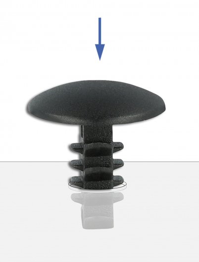 DELOCK Πλαστική τάπα 60188 για κάλυψη οπών, 8.7x9.6mm, μαύρη, 10τμχ - Image 2