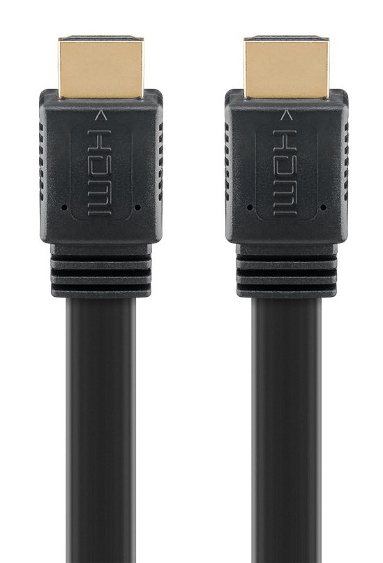 GOOBAY καλώδιο HDMI 2.0 61278, Ethernet flat 4K/60Hz 18 Gbps 1.5m, μαύρο - Image 4