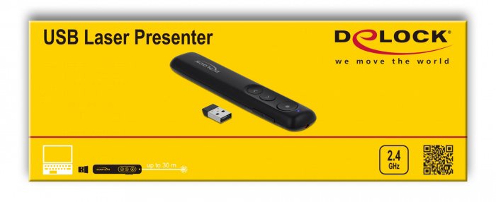 DELOCK Τηλεχειριστήριο παρουσιάσεων 64092 με laser, ασύρματο, έως 30m - Image 5