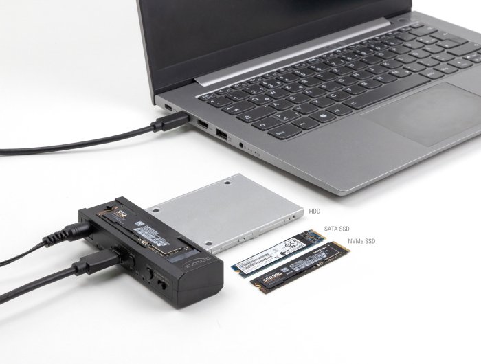 DELOCK docking station για M.2 NVMe/SATA ή 2.5"/3.5" SSD/HDD 64252, 10Gbps, clone function, μαύρο - Image 2