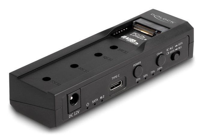DELOCK docking station για M.2 NVMe/SATA ή 2.5"/3.5" SSD/HDD 64252, 10Gbps, clone function, μαύρο - Image 3