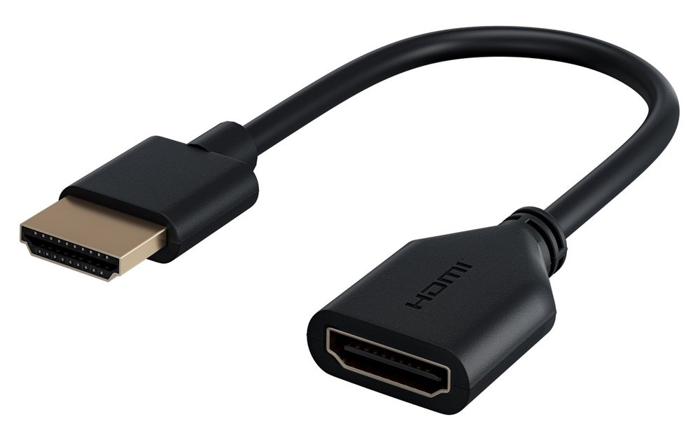 GOOBAY αντάπτορας HDMI 64824, εύκαμπτος, 4K/60Hz, 18Gbps, μαύρος