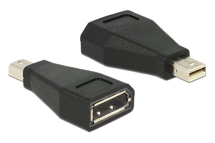 DELOCK αντάπτορας mini DisplayPort σε DisplayPort 65238, 4K/60Hz, μαύρος