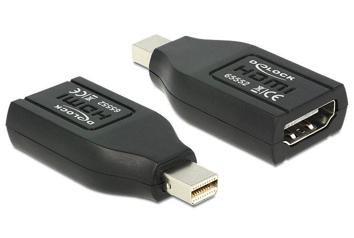 DELOCK αντάπτορας mini DisplayPort σε HDMI 65552, 1080p, μαύρος