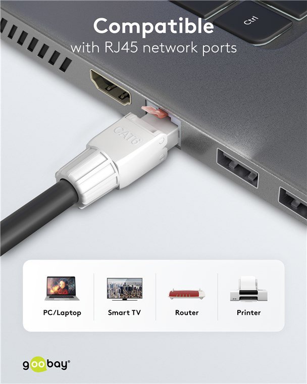 GOOBAY βύσμα RJ45 65942, CAT 6 UTP, tool-free, λευκό - Image 11
