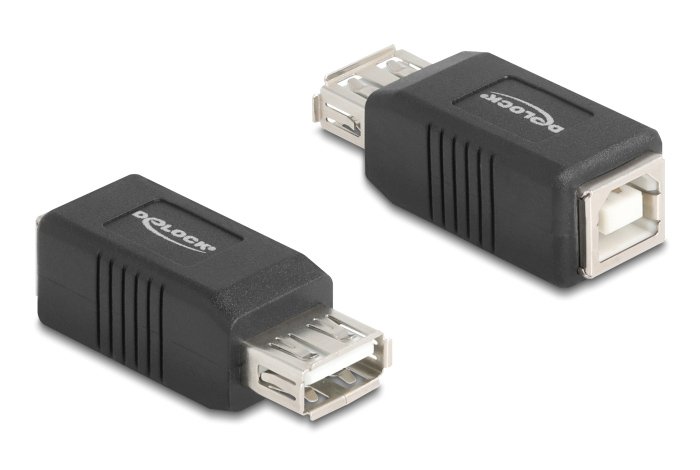 DELOCK αντάπτορας USB σε USB Type B 67203, 480Mbps, μαύρος