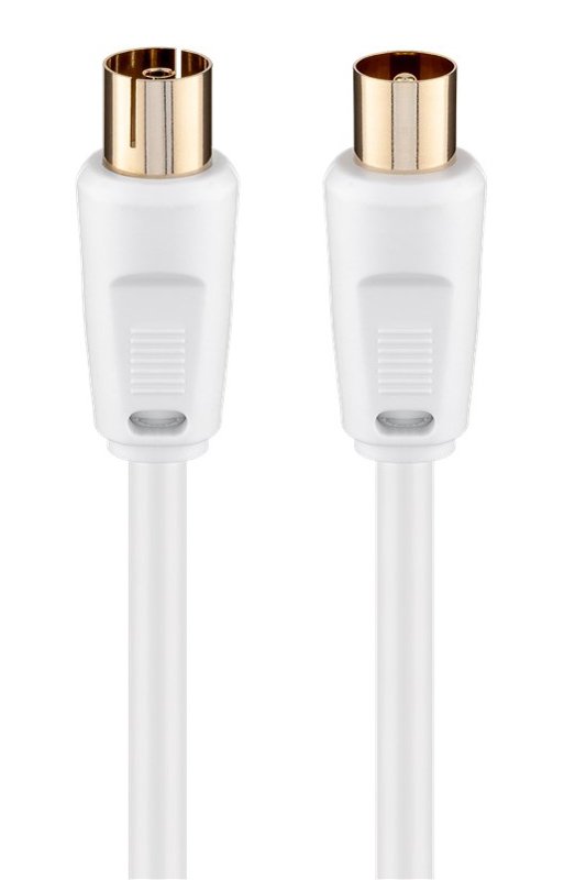 GOOBAY καλώδιο κεραίας 67286, αρσενικό σε θηλυκό, 80dB, 7.5m, λευκό