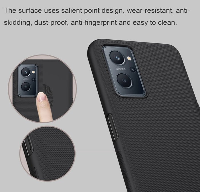 NILLKIN θήκη Super Frosted Shield για Realme 9i, μαύρη - Image 2
