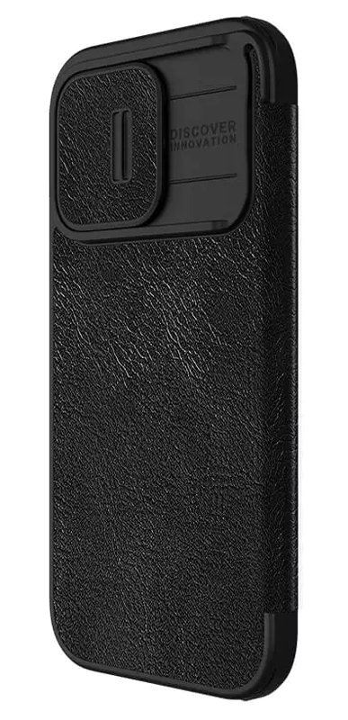 NILLKIN θήκη Qin Pro για iPhone 15 Pro Max, δερμάτινη, μαύρη - Image 4