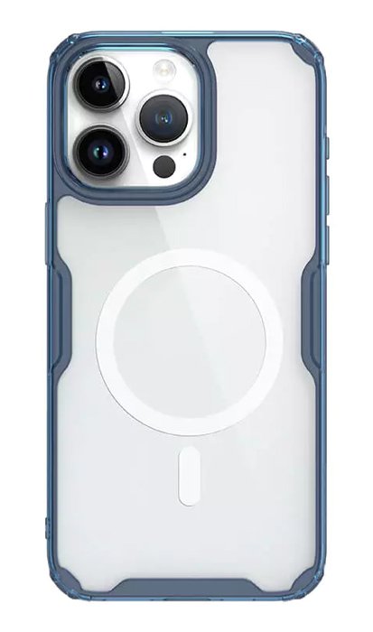 NILLKIN θήκη Nature Pro Magnetic για iPhone 15 Pro, διάφανη-μπλε