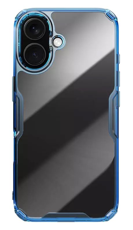 NILLKIN θήκη Nature TPU Pro για iPhone 16, διάφανη-μπλε