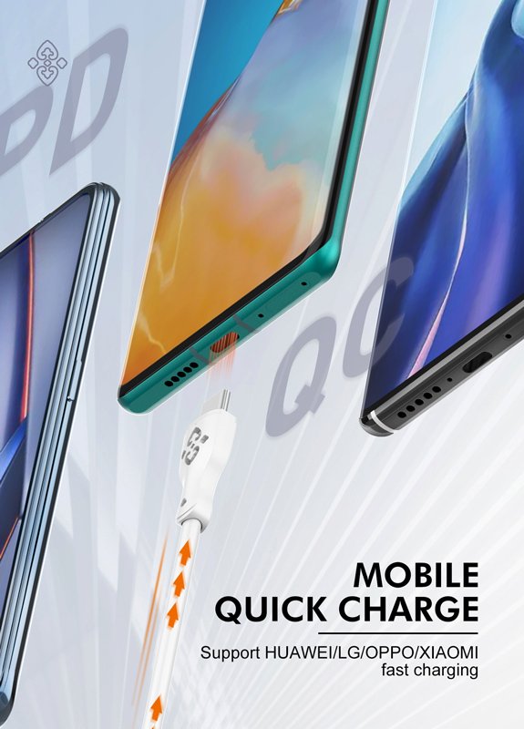 LDNIO καλώδιο USB-C σε USB-C LC811C, 65W PD, 1m, γκρι - Image 3