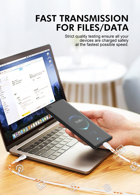 LDNIO καλώδιο USB-C σε USB-C LC811C, 65W PD, 1m, γκρι - Image 4