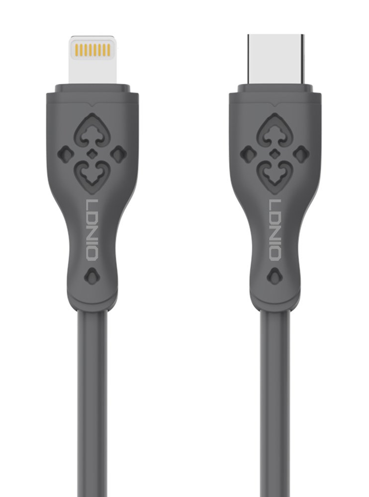 LDNIO καλώδιο Lightning σε USB-C LC811I, 30W PD, 1m, γκρι