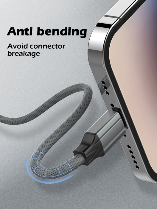 LDNIO καλώδιο Lightning σε USB-C LC442I, 30W PD, 2m, γκρι - Image 3