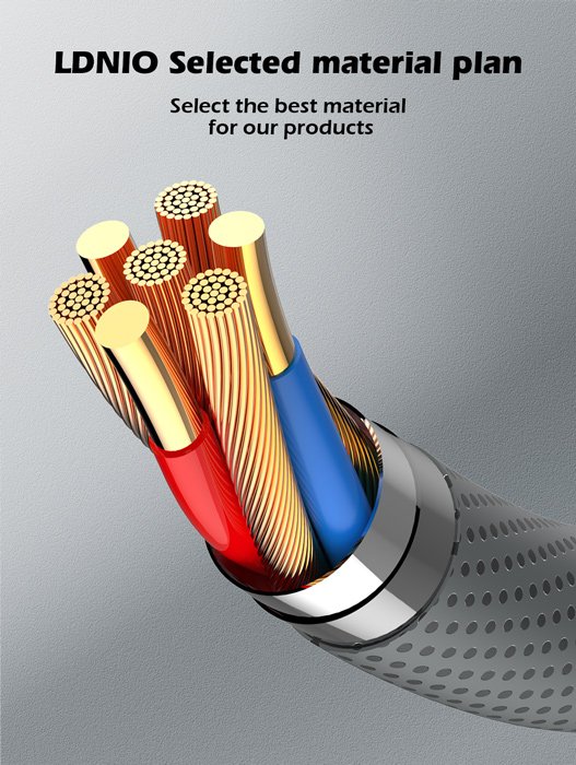 LDNIO καλώδιο Lightning σε USB-C LC442I, 30W PD, 2m, γκρι - Image 4