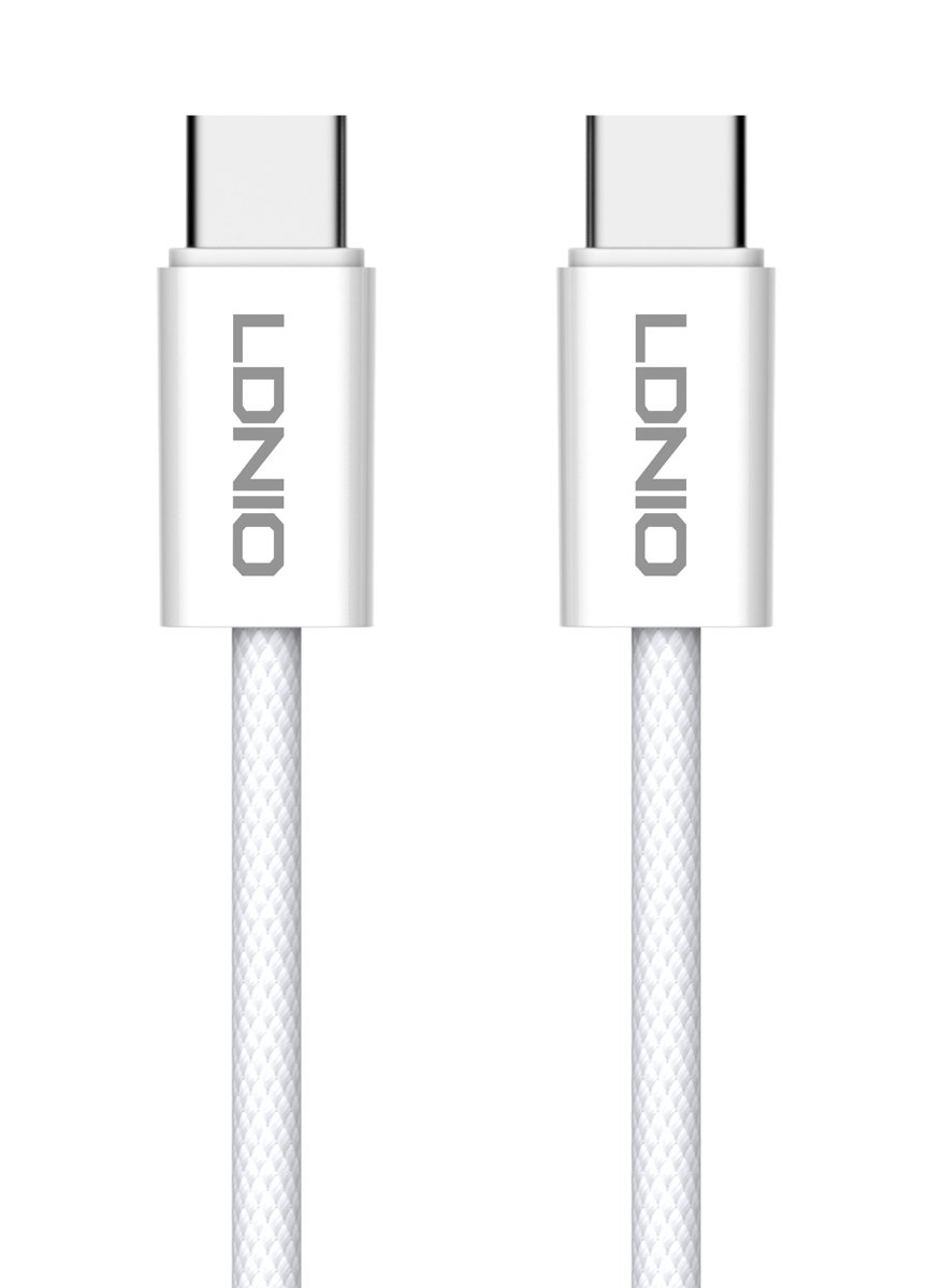 LDNIO καλώδιο USB-C LC901C, 65W PD, 480Mbps, 1m, λευκό
