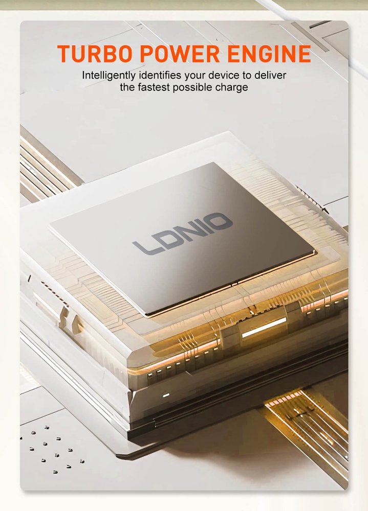 LDNIO φορτιστής τοίχου Q2319 με καλώδιο USB-C, EU/UK/US/AU βύσμα, USB/USB-C, 30W, γκρι - Image 5