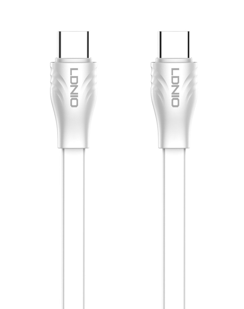 LDNIO καλώδιο USB-C σε USB-C LC131C, 65W PD, 1m, λευκό