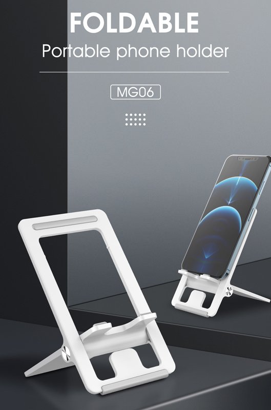 LDNIO βάση smartphone MG06, foldable, 4.7-7.2", λευκή - Image 8