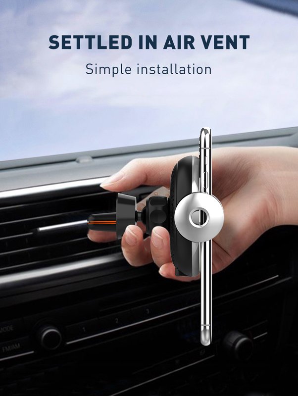 LDNIO ασύρματος φορτιστής & βάση αυτοκινήτου MA02, 15W, μαύρο - Image 5