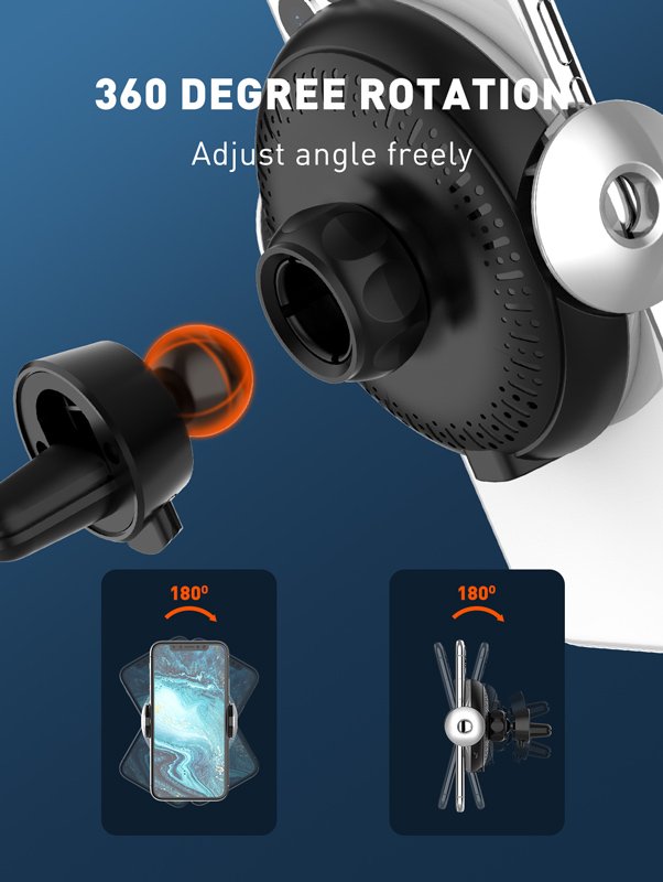 LDNIO ασύρματος φορτιστής & βάση αυτοκινήτου MA02, 15W, μαύρο - Image 6