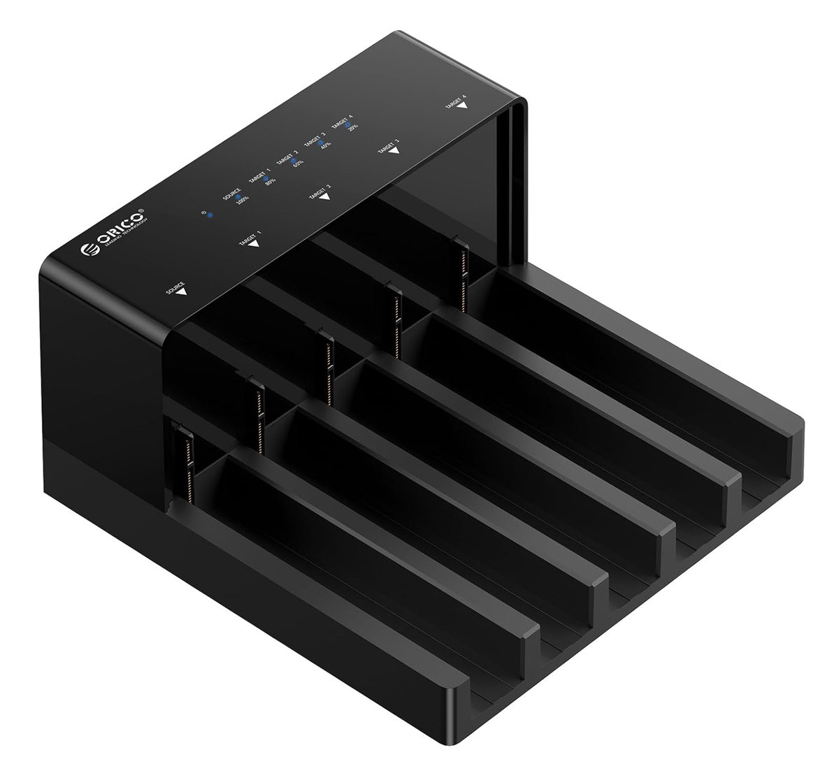 ORICO docking station για 2.5" ή 3.5" SATA HDD/SSD 6558US3-C, 5 θέσεων, 5Gbps, clone function, μαύρο