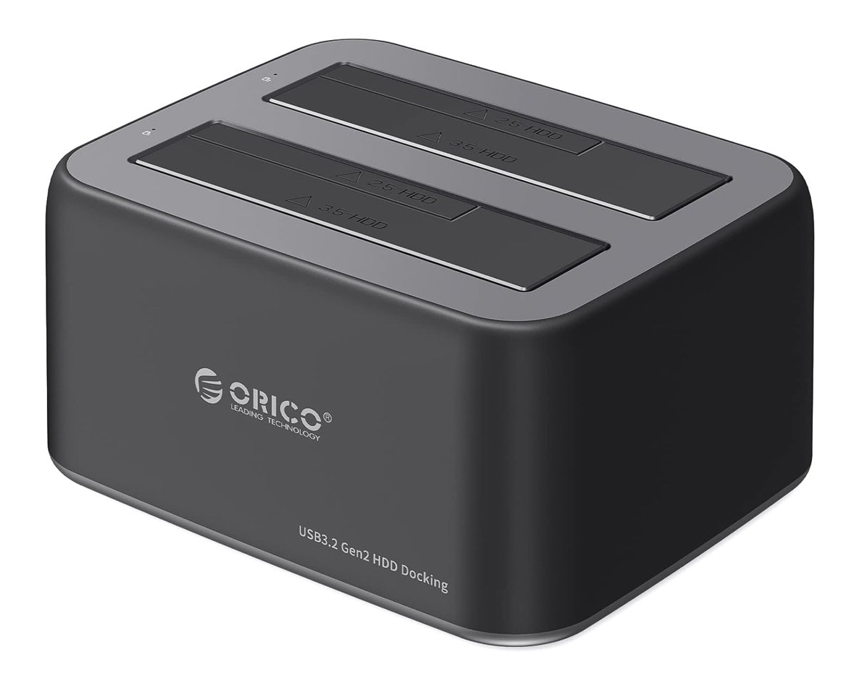ORICO docking station για 2.5" ή 3.5" SATA HDD/SSD 6829C3-V1, 2 θέσεων, 5Gbps, μαύρο